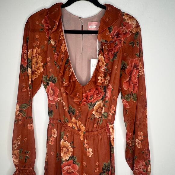 Show Me Your Mumu Garden Harvest Raquel Ruffle Romper Size Medium - Picture 4 of 9